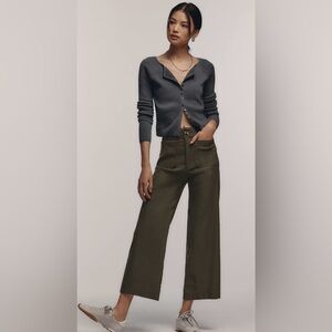 Anthropologie The Colette Cropped Wide Leg Pants
